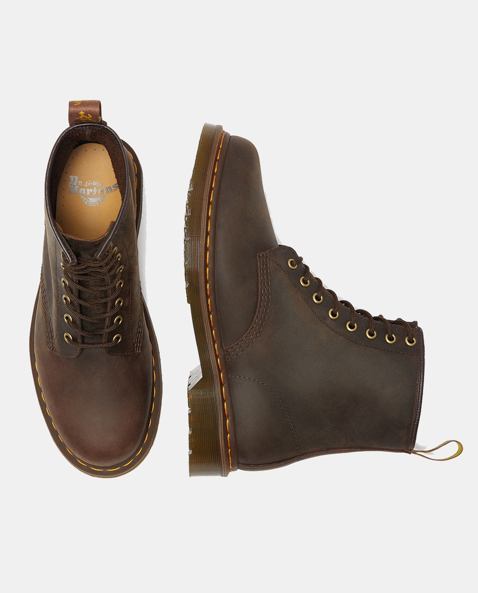 Botas 1460 em Pele Castanho-3
