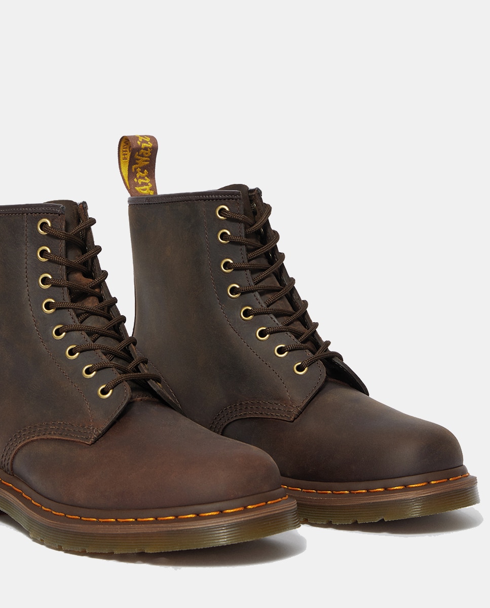 Botas 1460 em Pele Castanho-4