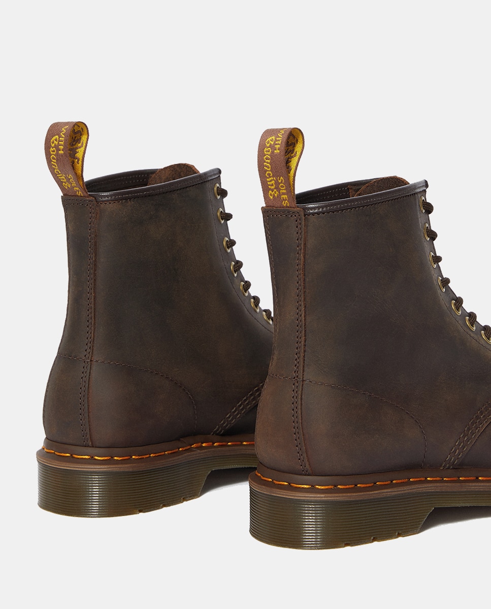 Botas 1460 em Pele Castanho-5