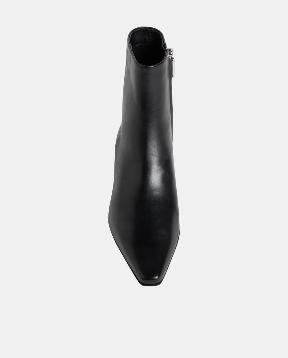 Botín mujer de piel con tacón Calvin Klein - Negro Negro-3