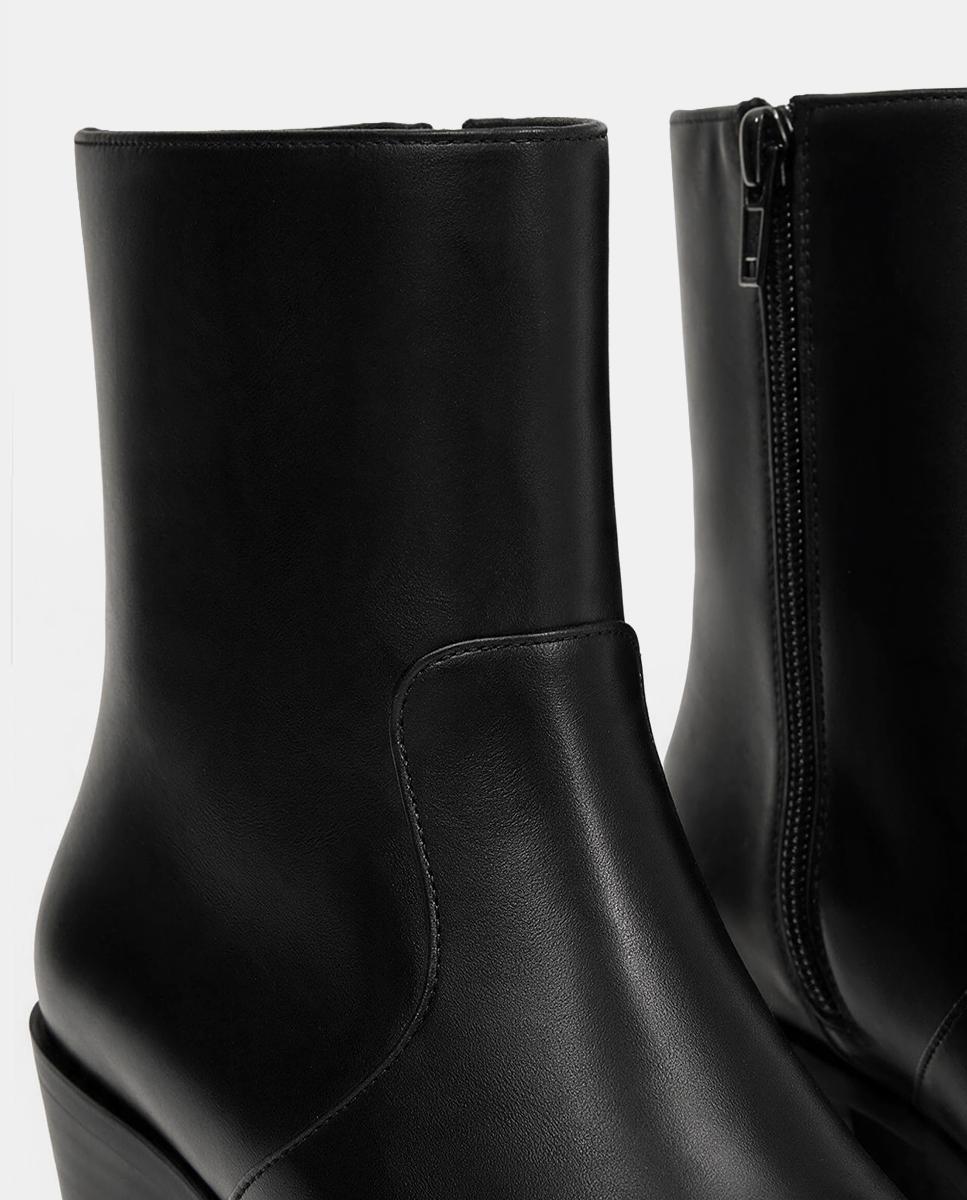 Botín cowboy depeil de mujer - Bryan Stepwise - Negro Negro-5