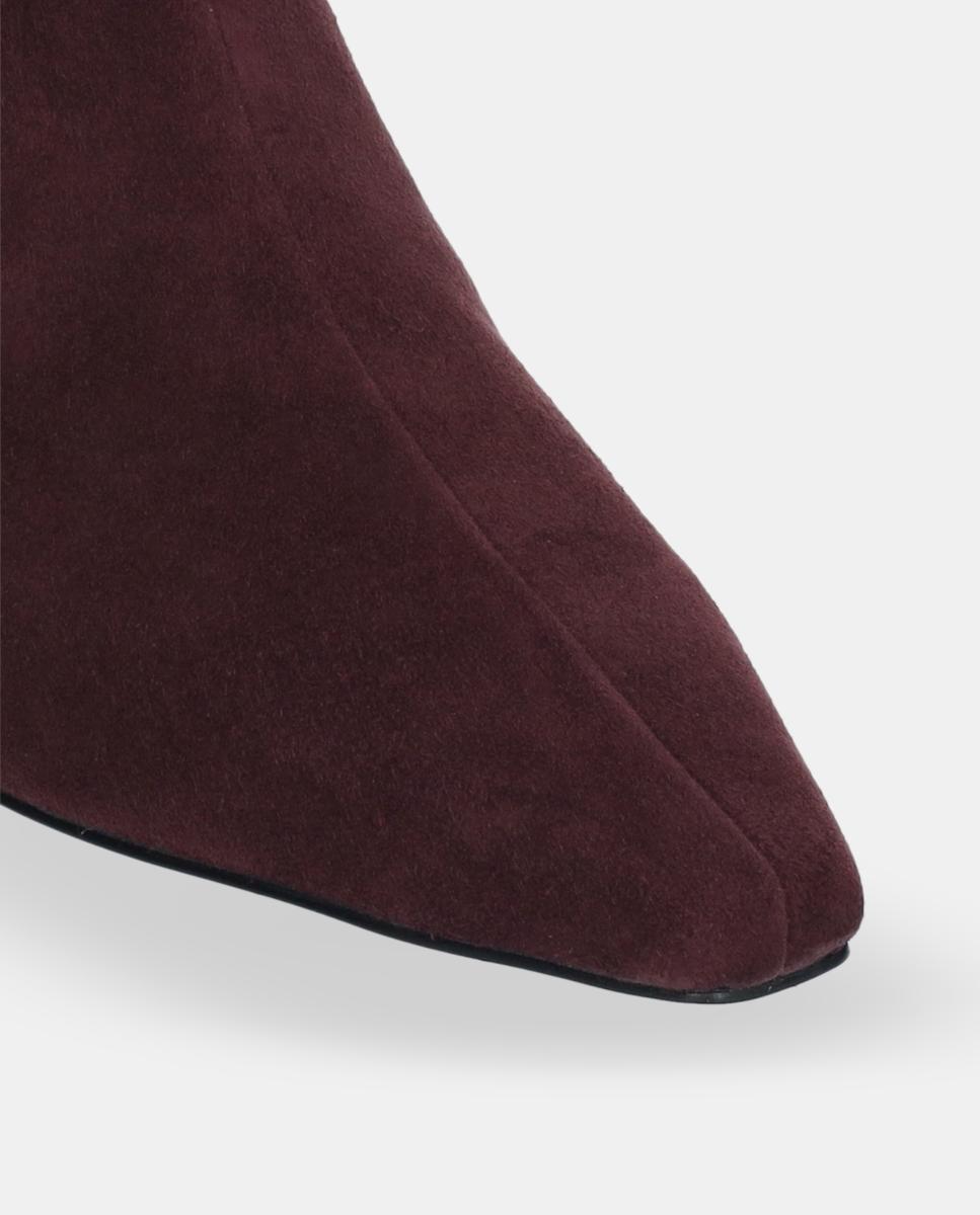 Botines de Mujer en ante con tacón de aguja - Bibi Lou - Rojo Rojo-3
