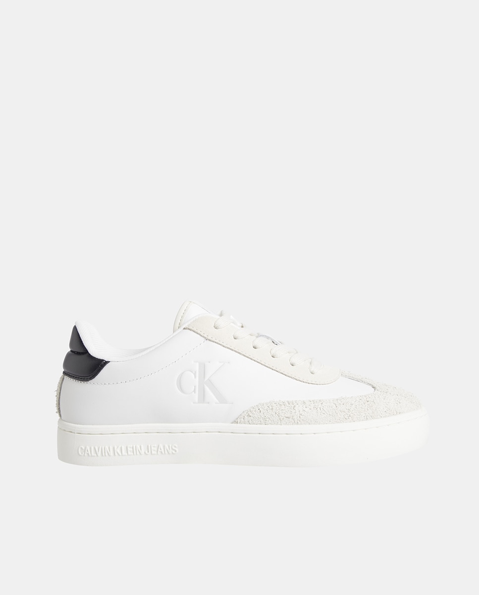 Calvin Klein - Zapatillas de mujer tipo casco bajas puntera ante.