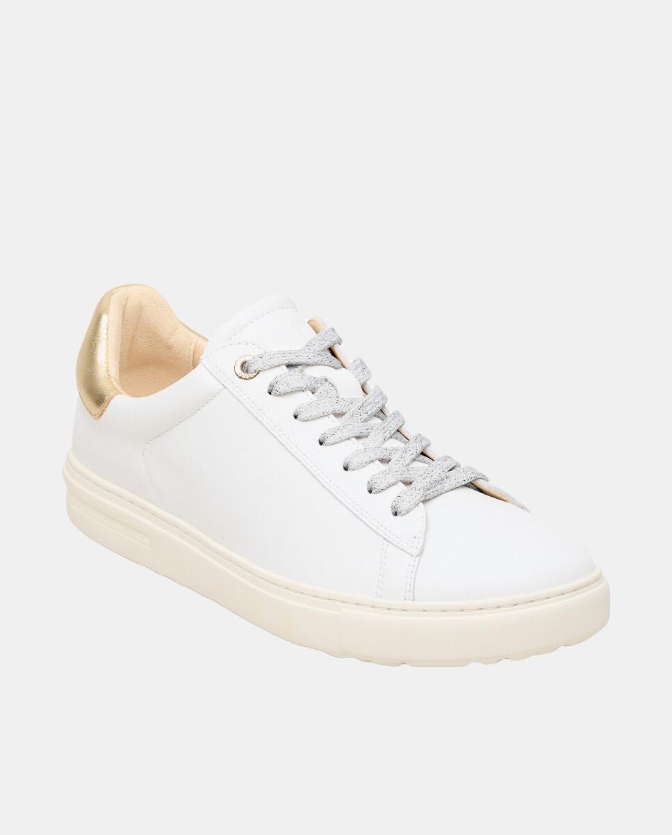 Sapatilhas em Pele Natural Branco-2