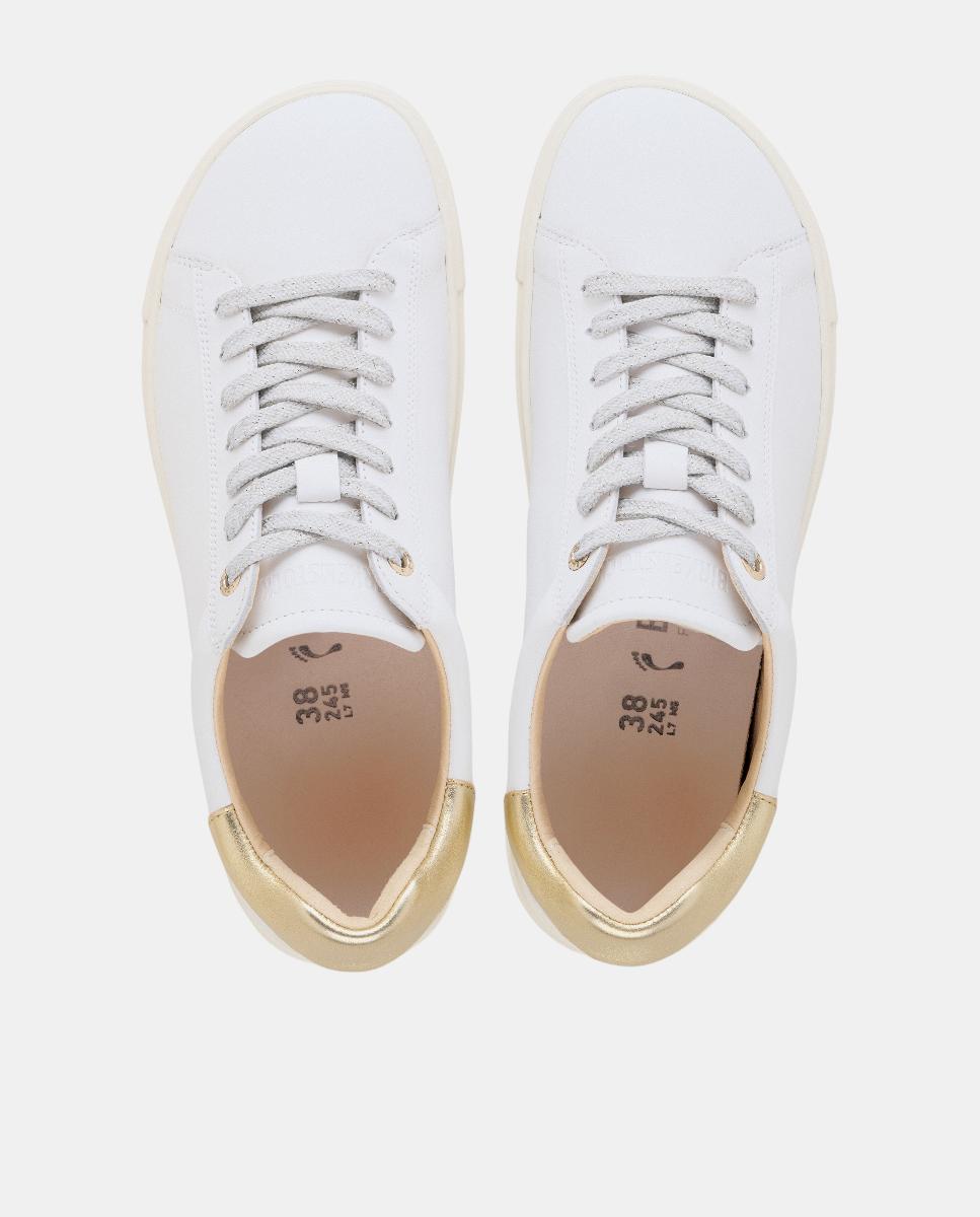 Sapatilhas em Pele Natural Branco-3
