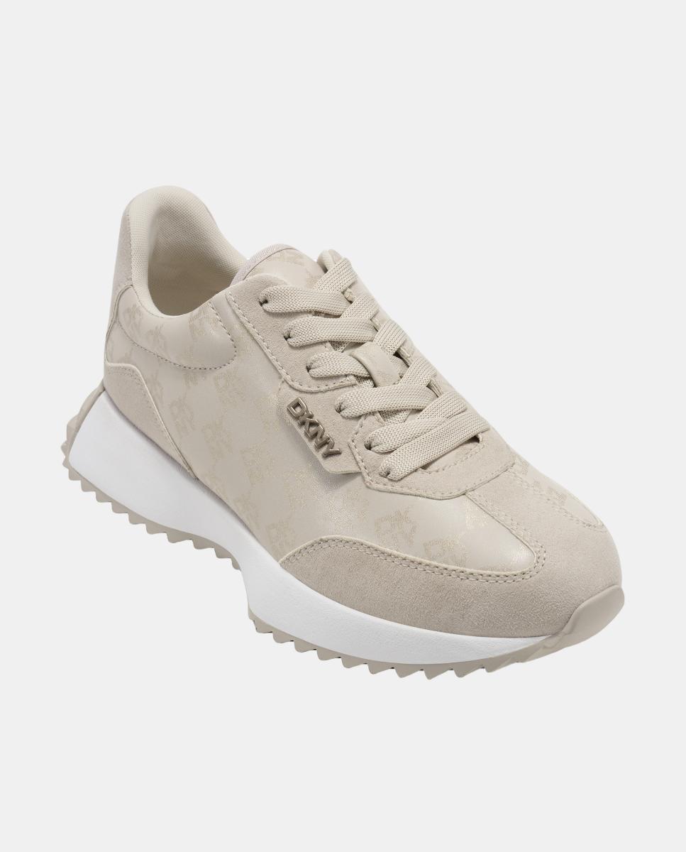 Sapatilhas em Pele Branco Osso-2