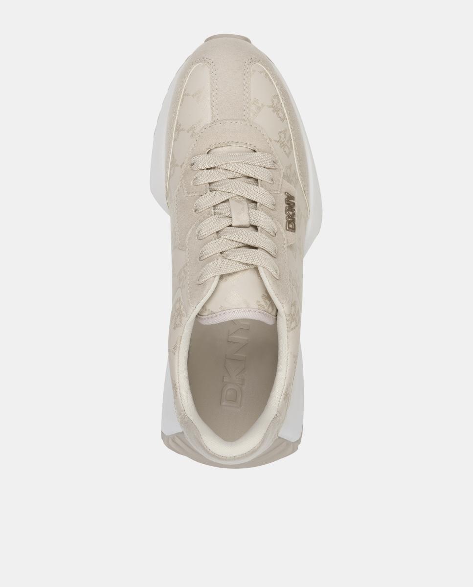 Sapatilhas em Pele Branco Osso-3