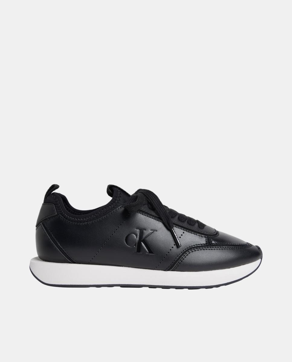 Calvin Klein - Zapatilla de mujer tipo runner en piel.