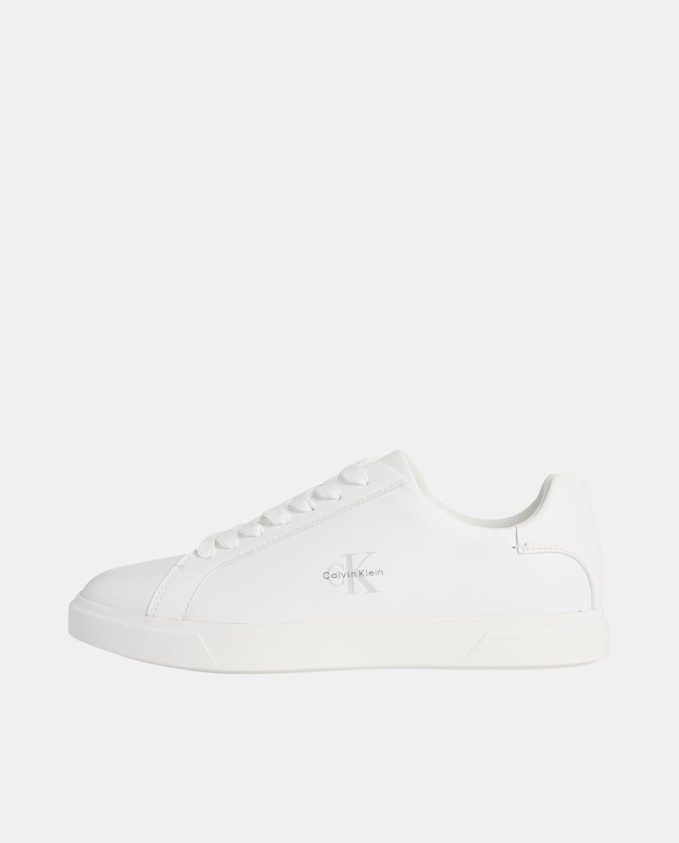 Sapatilhas em Pele Branco-3