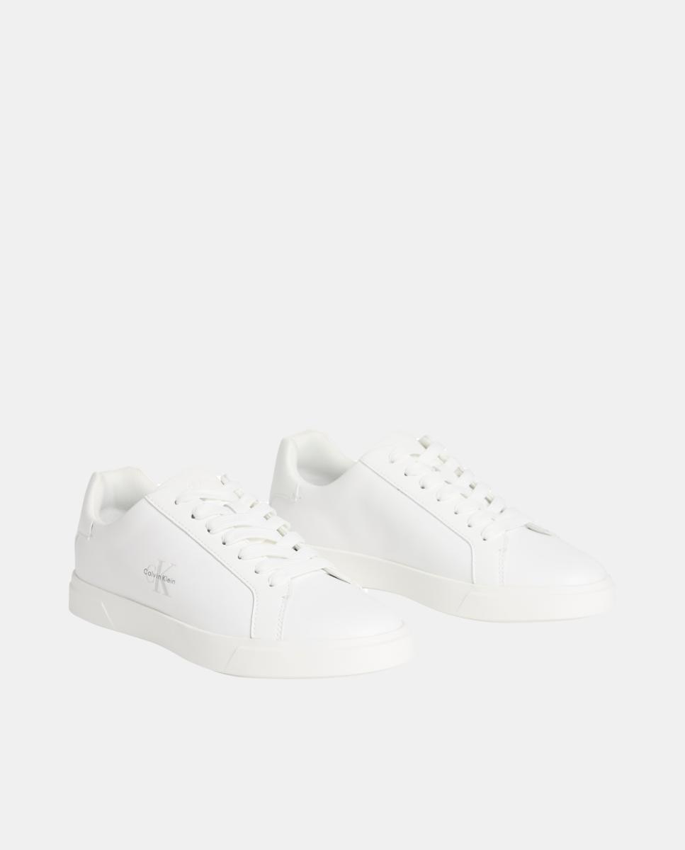 Sapatilhas em Pele Branco-4