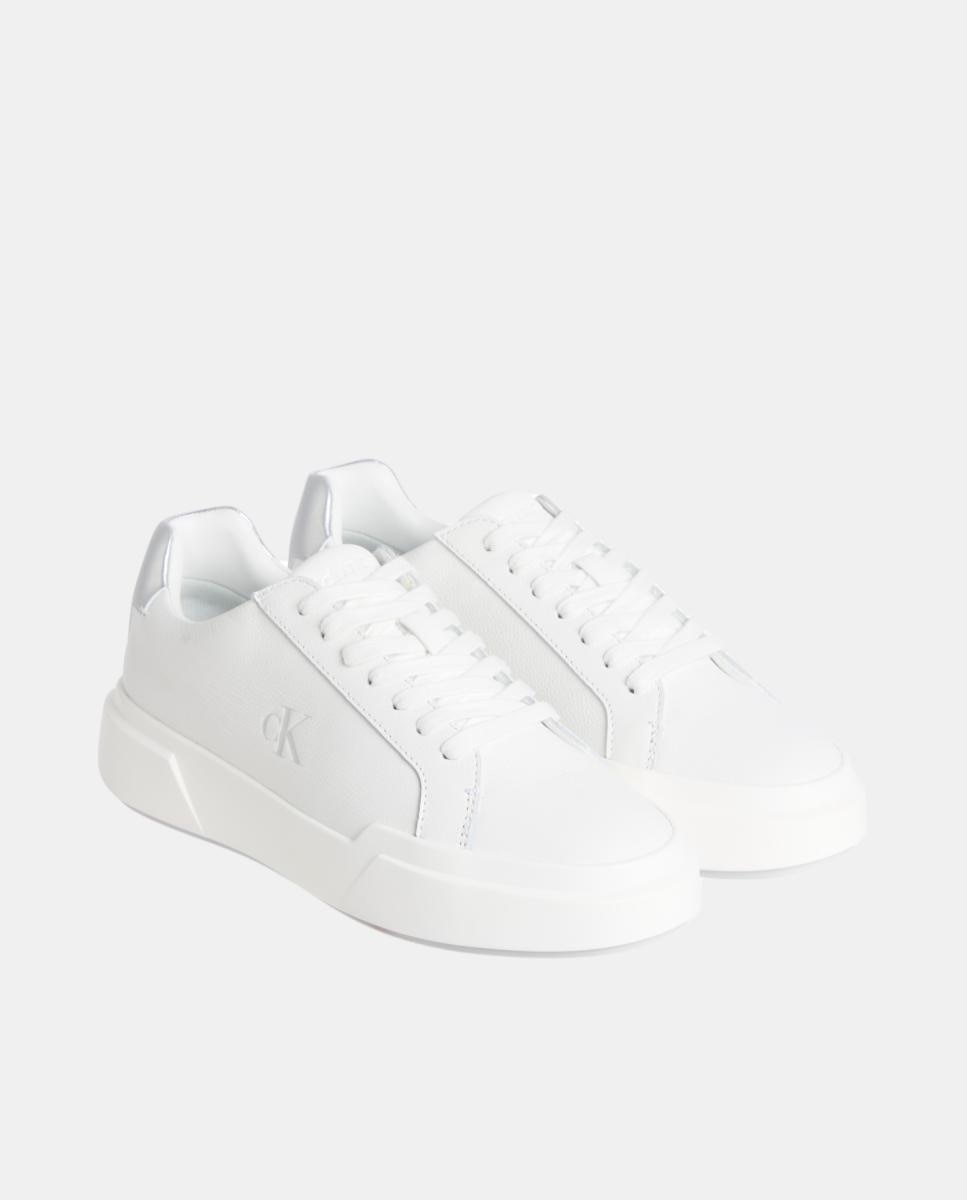 Sapatilhas em Pele Branco-2