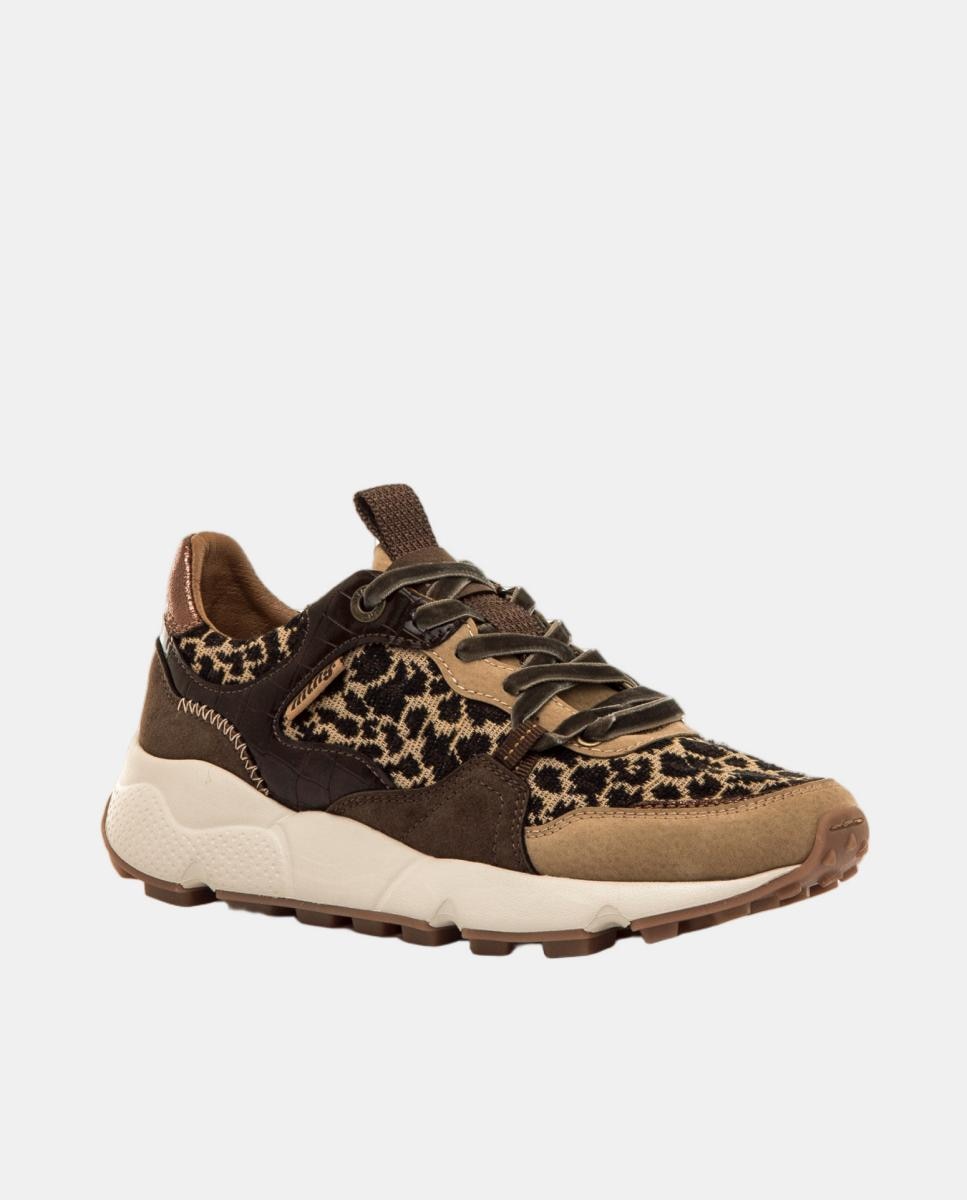 Zapatillas multicolor de mujer modelo Climb - Mustang - Marrón oscuro Marrón oscuro-2