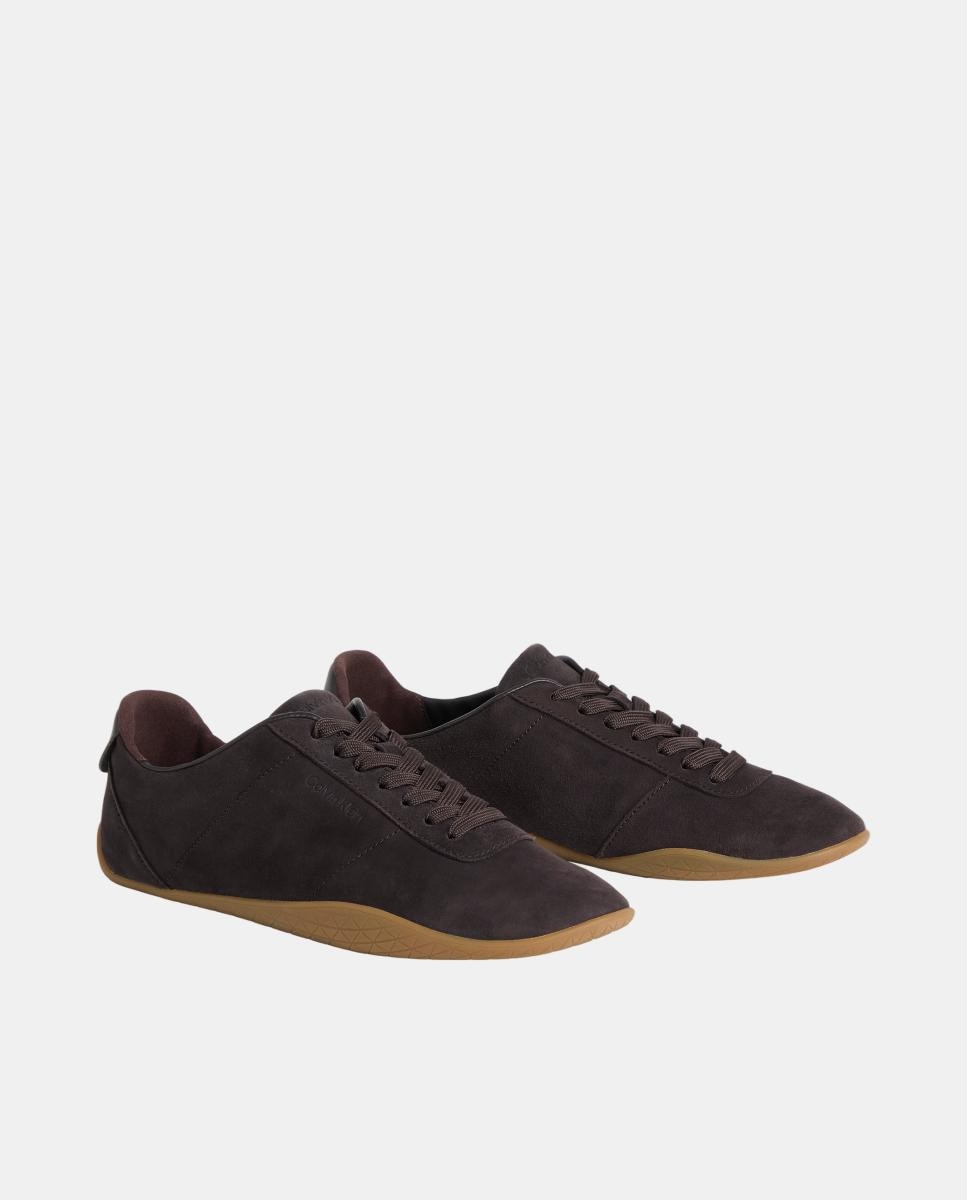 Zapatilas mujer en ante tipo ballet Calvin Klein - Marrón chocolate Marrón chocolate-2
