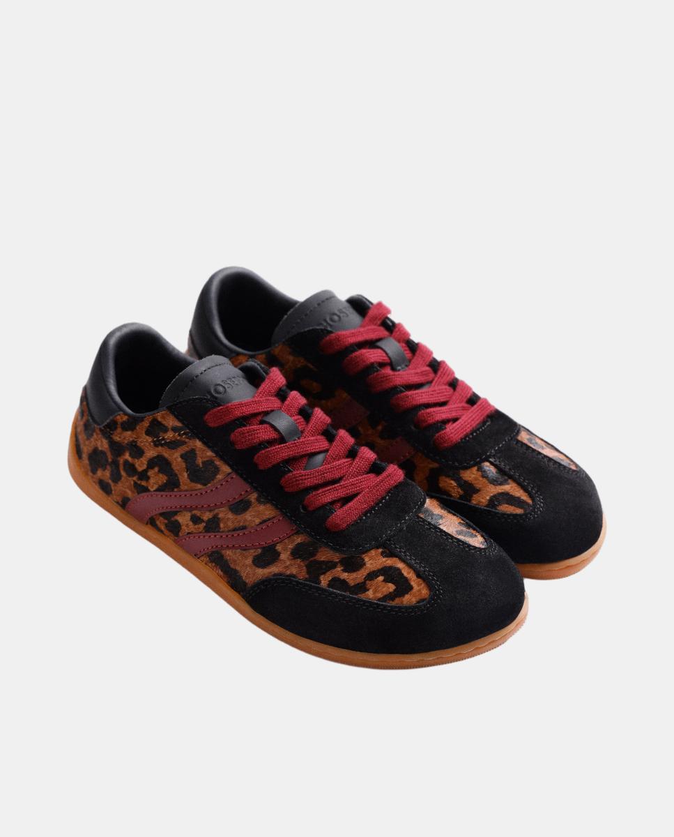 Zapatillas estampado animal piel - Gioseppo - Marrón Marrón-2