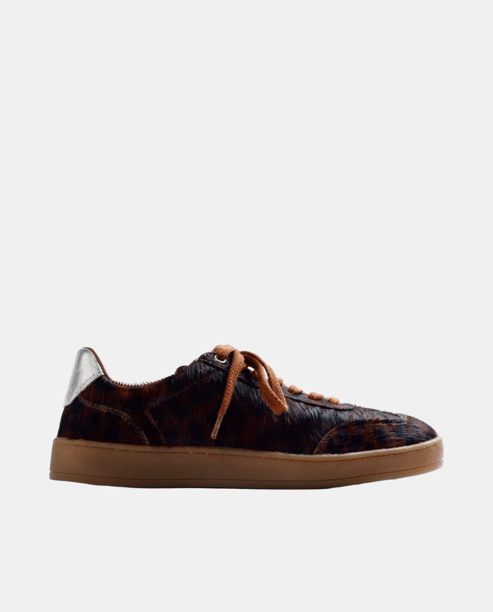 Imagem 0 de Sapatilhas em Pele com Animal Print