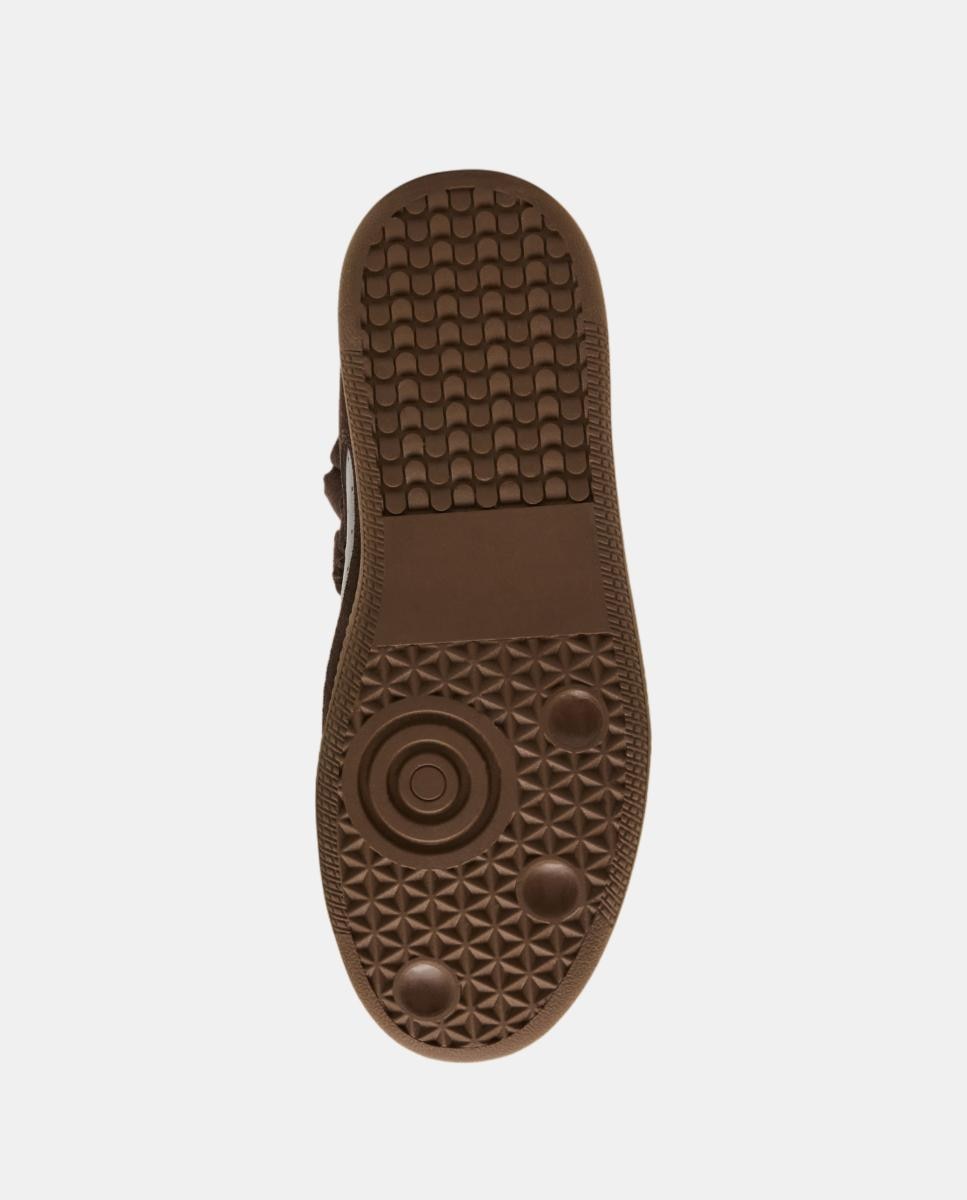 Zapatilla basket mustang mujer de ante con cuña y cierre velcro - Steve Madden - Marrón oscuro Marrón oscuro-7