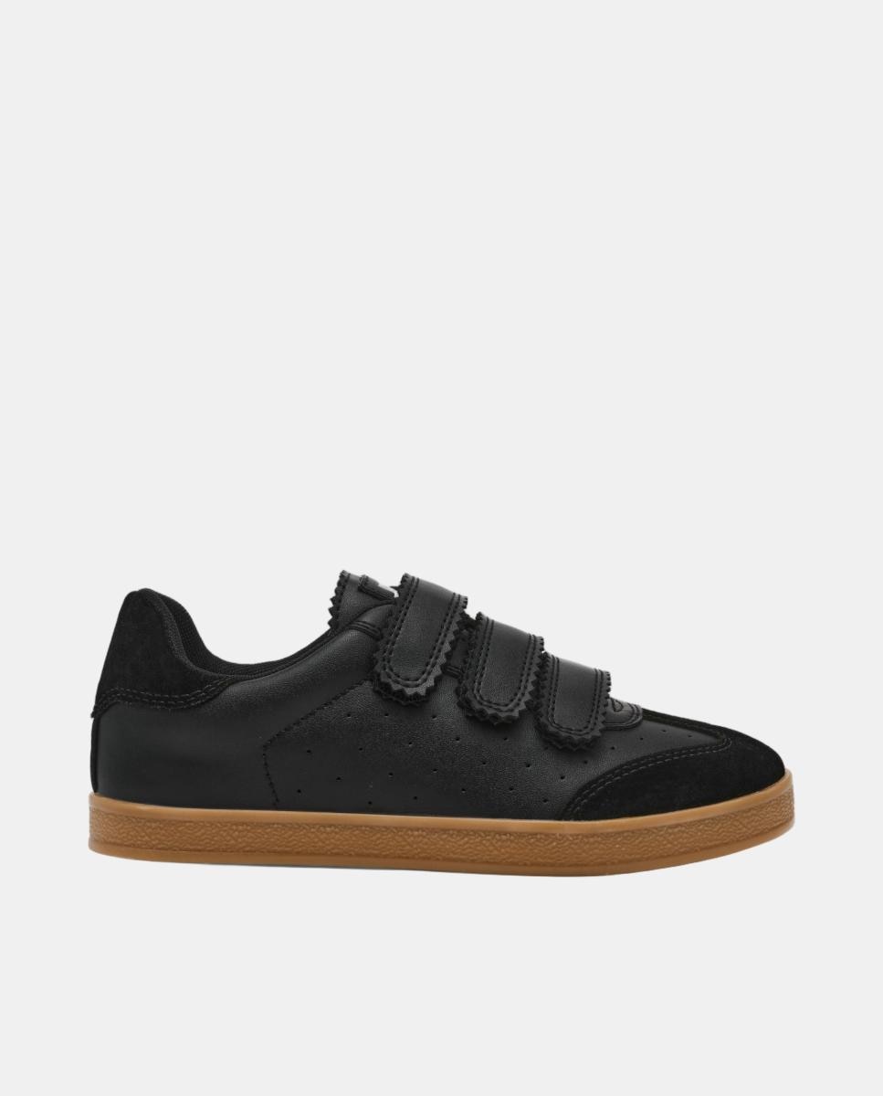 Imagen 0 de Zapatilla retro daybreak mujer piel cierre velcro suela de goma Negro