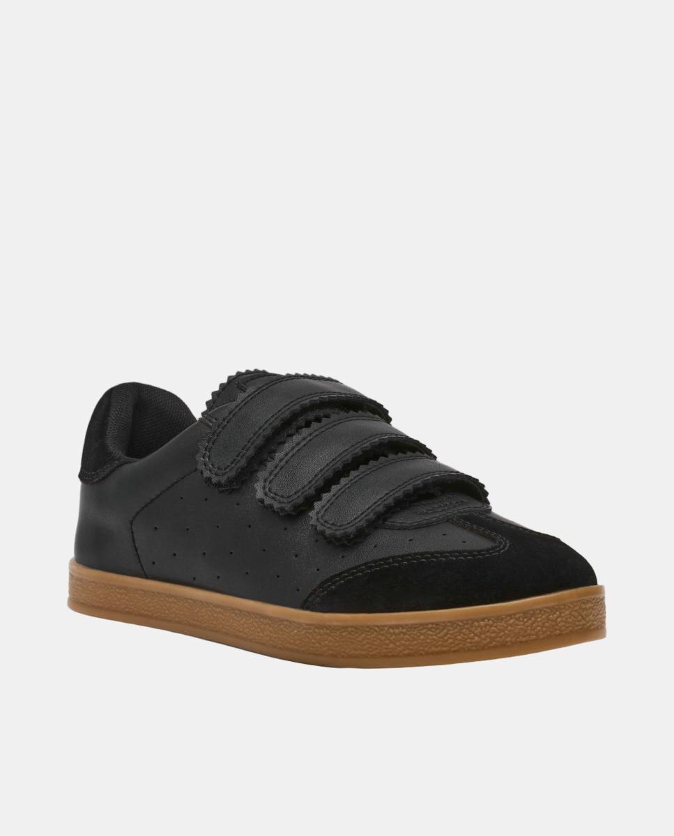 Zapatilla retro daybreak mujer piel cierre velcro suela de goma - Steve Madden - Negro Negro-2