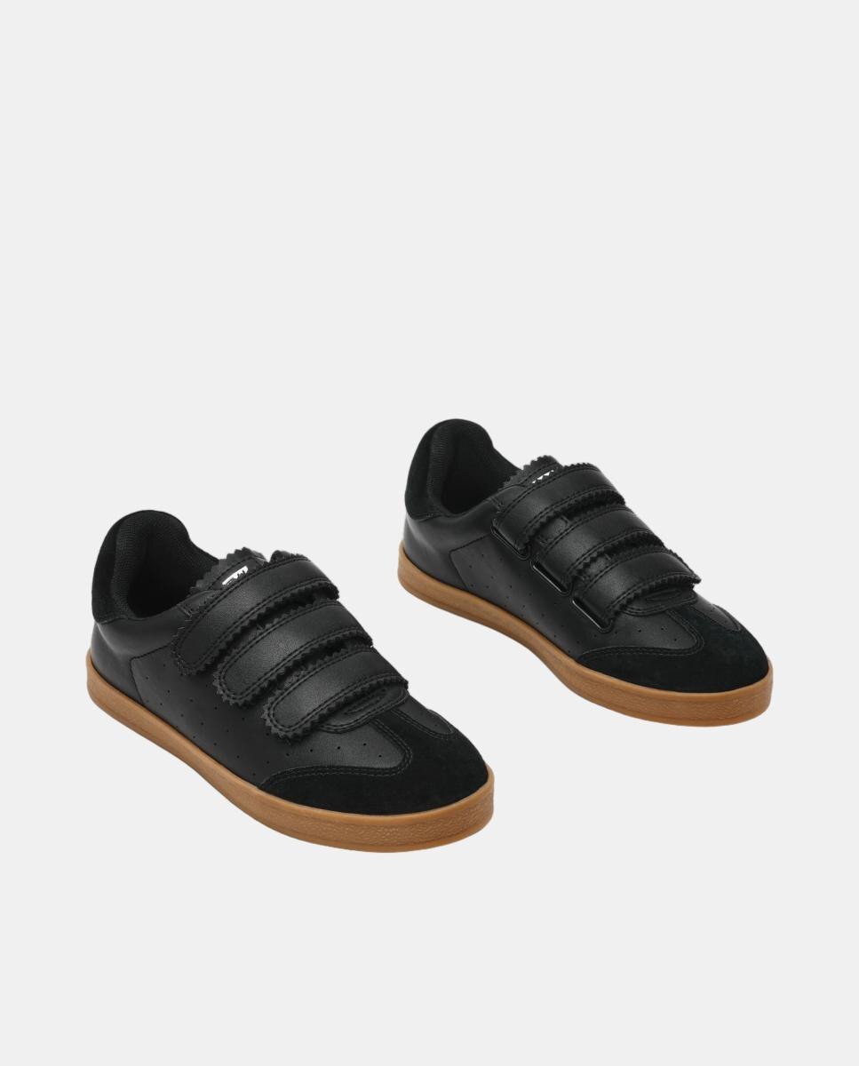 Zapatilla retro daybreak mujer piel cierre velcro suela de goma - Steve Madden - Negro Negro-10