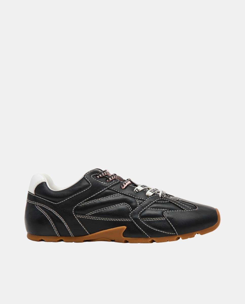 Imagen 1 de Zapatilla running asiel-sm mujer piel cordones bicolor suela de goma - Steve Madden - Negro Negro