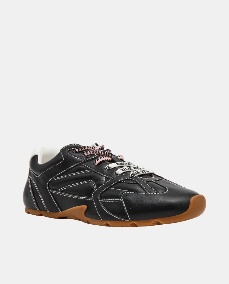 Imagen 2 de Zapatilla running asiel-sm mujer piel cordones bicolor suela de goma - Steve Madden - Negro Negro