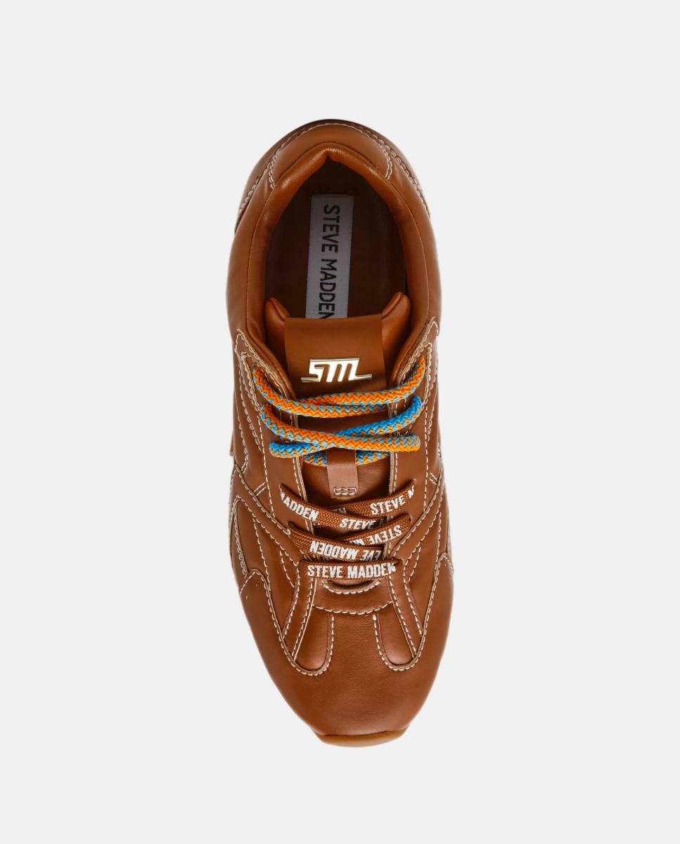 Imagen 6 de Zapatilla running asiel-sm mujer piel cordones bicolor suela de goma - Steve Madden - Marrón oscuro Marrón oscuro