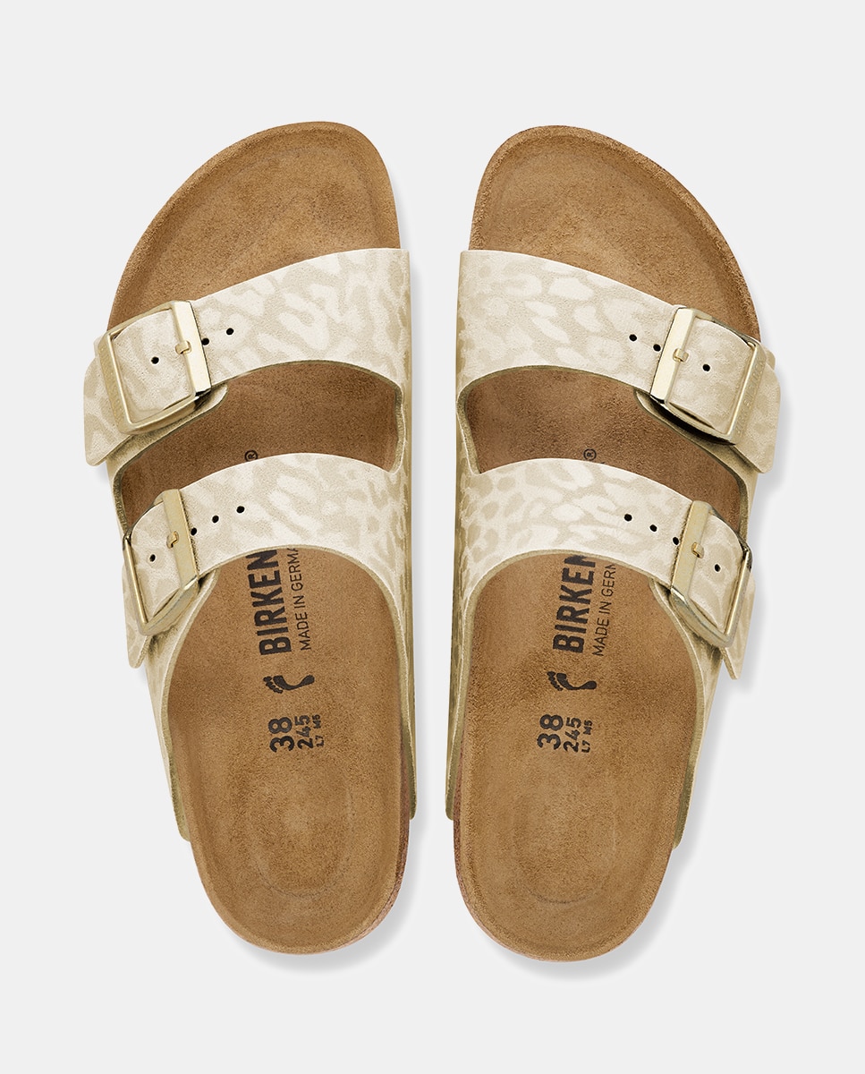 Sandálias em Polipele com Animal Print Natural-3