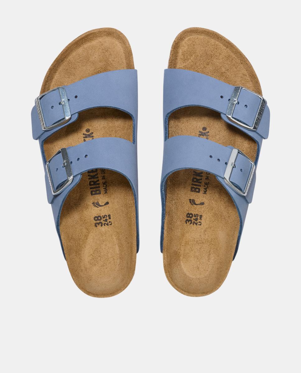 Sandálias em Pele Nobuck Azul denim-3