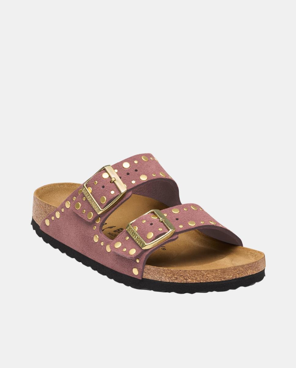 Imagen 6 de Sandalia de mujer en ante y tachas - Birkenstock - Rojo Rojo