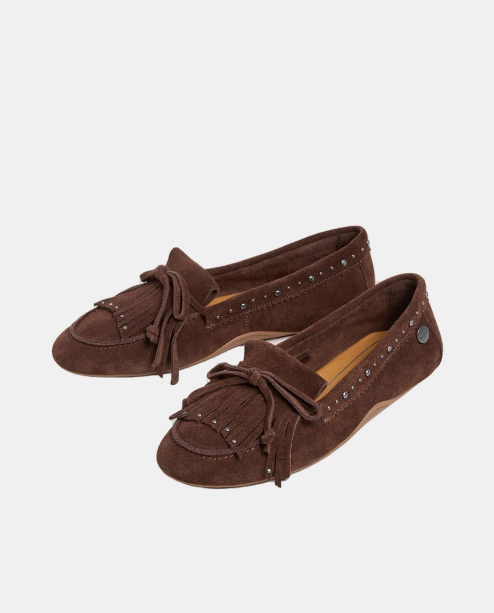 Mocassins Ultraligeiros com Franjas Castanho-chocolate-3