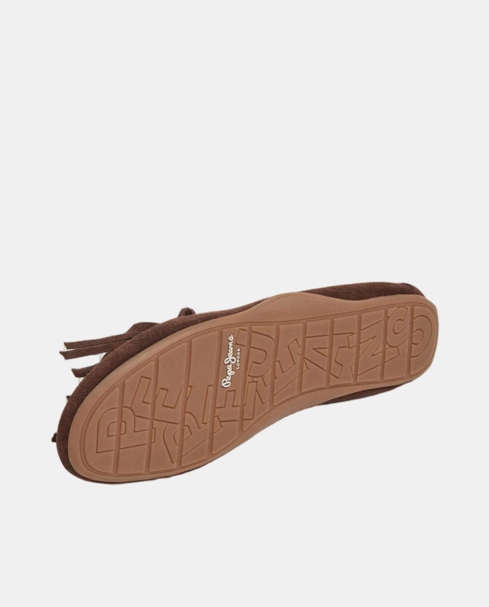 Mocassins Ultraligeiros com Franjas Castanho-chocolate-6