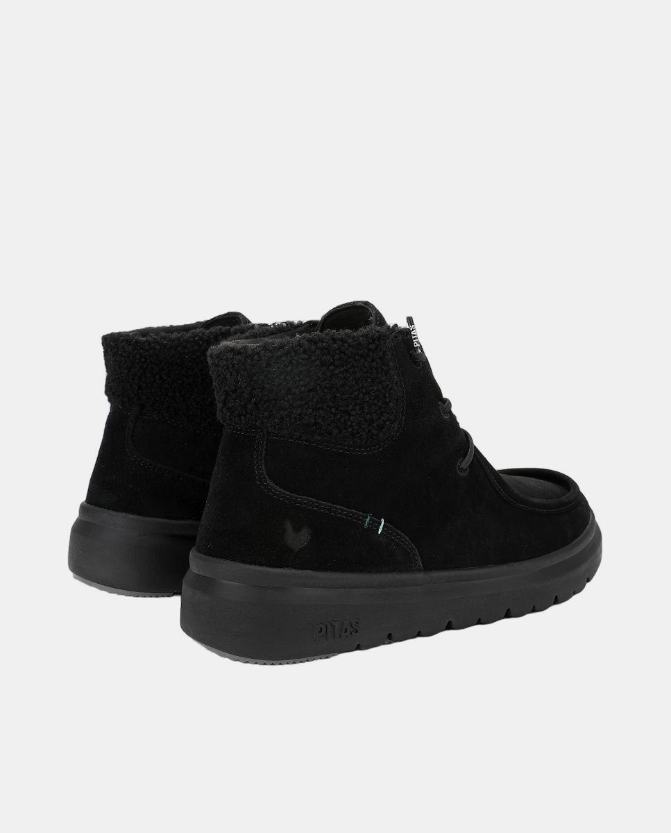 Bota wallabi de piel antideslizante con easy on - Walk In Pitas - Negro Negro-3