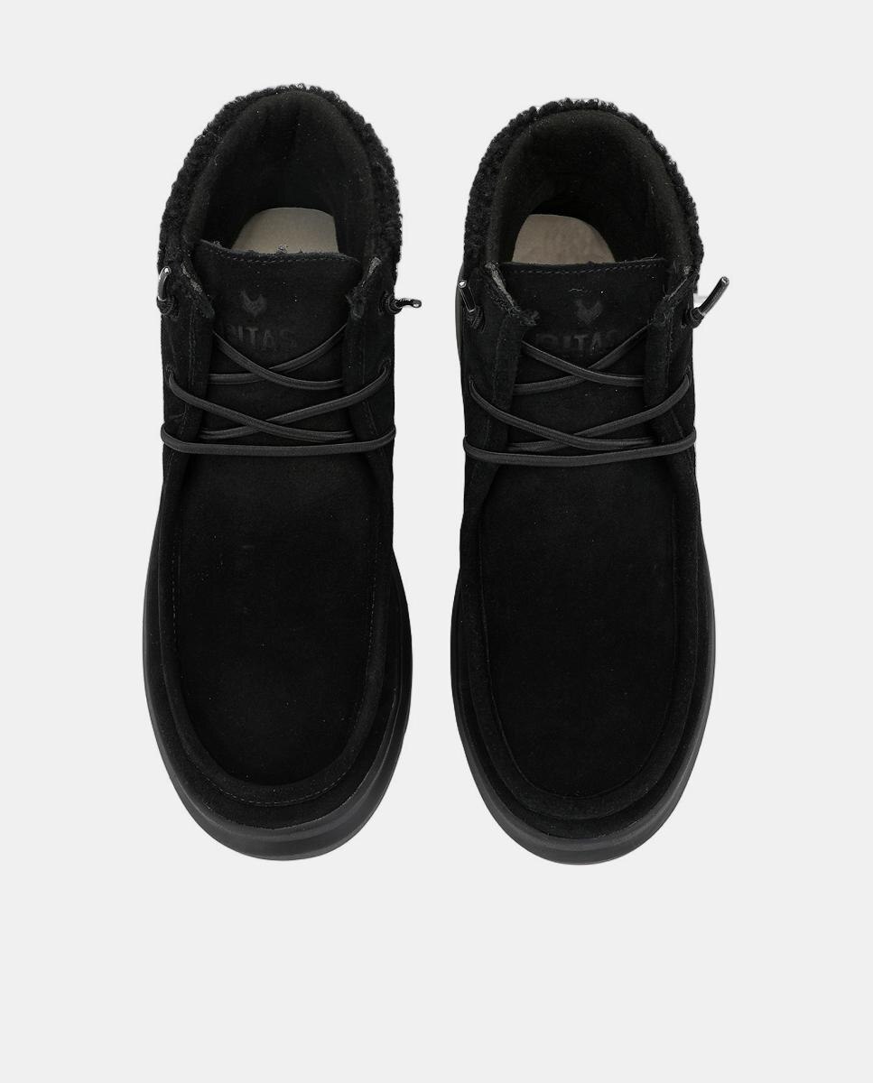 Bota wallabi de piel antideslizante con easy on - Walk In Pitas - Negro Negro-4