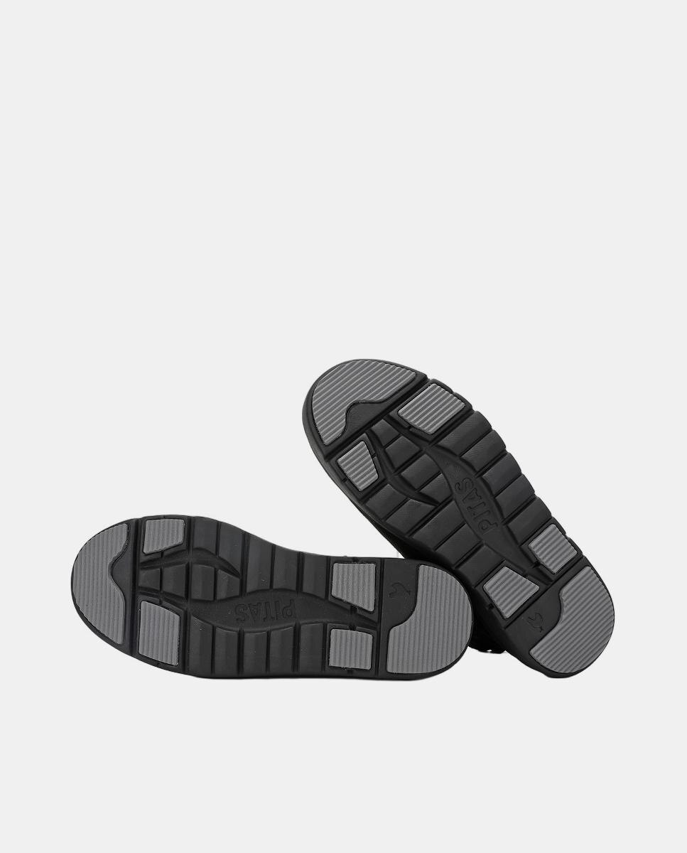 Bota wallabi de piel antideslizante con easy on - Walk In Pitas - Negro Negro-5