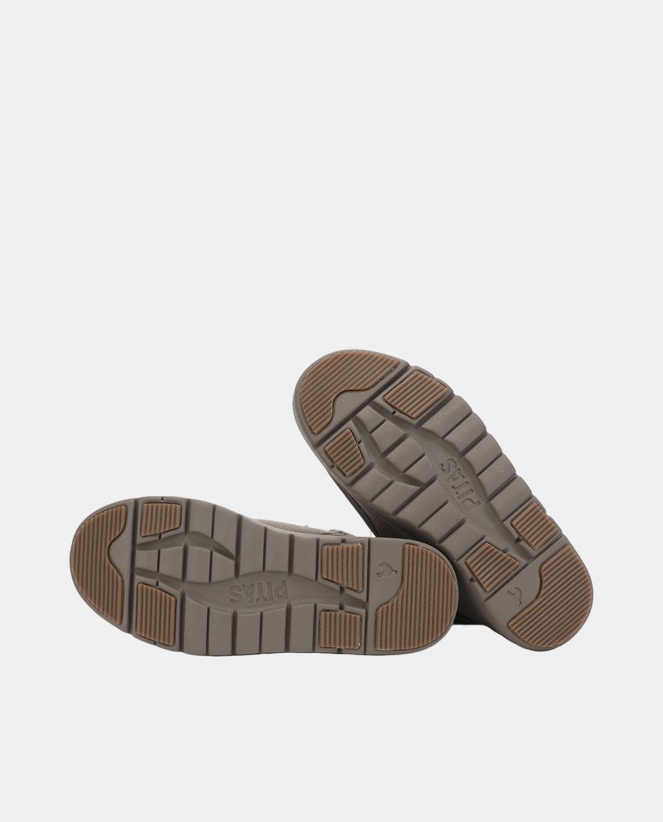 Botas Wallaby em Pele Antiderrapante com Easy-On Cinzento-5