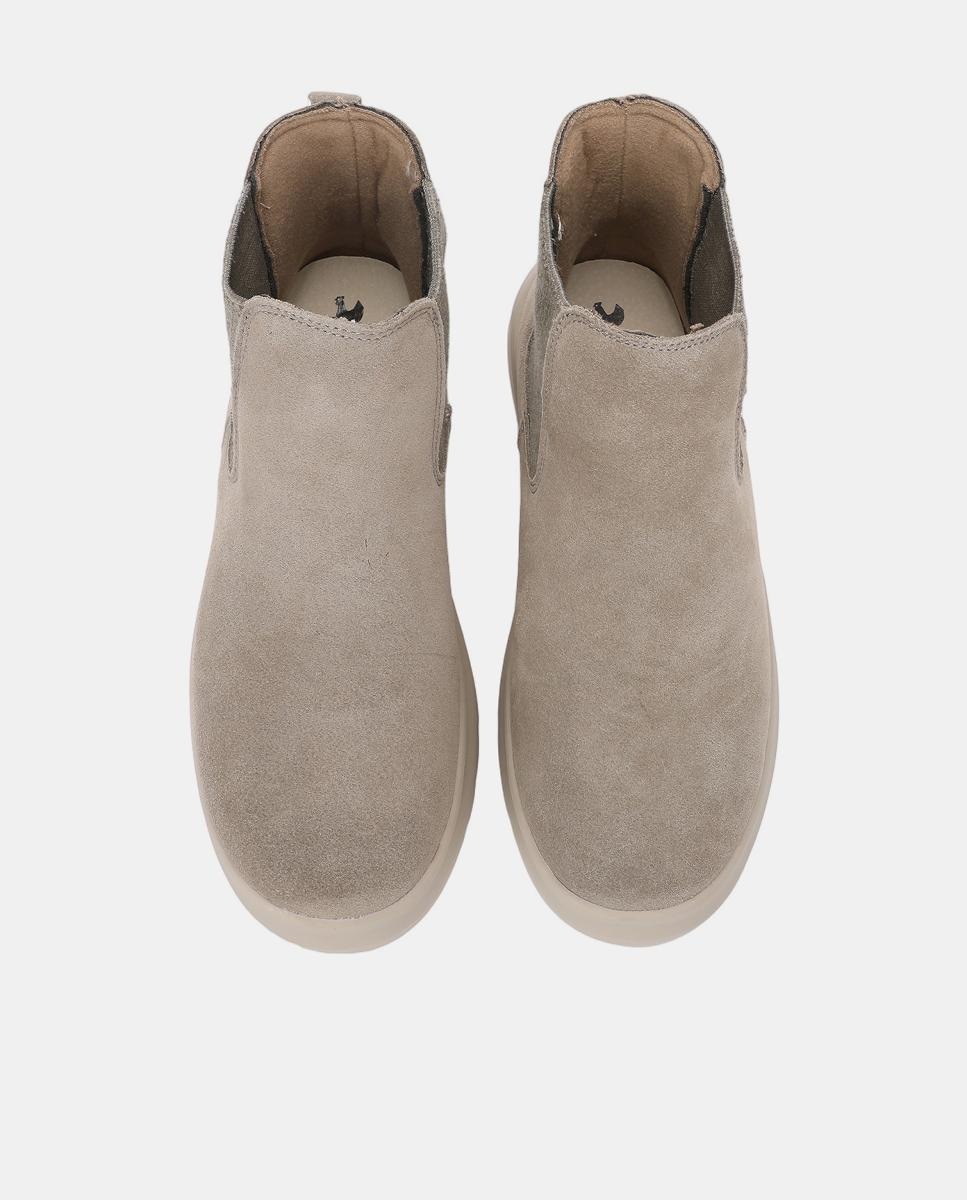 Botas Tipo Chelsea em Pele Hidrófuga Antiderrapante Natural-4