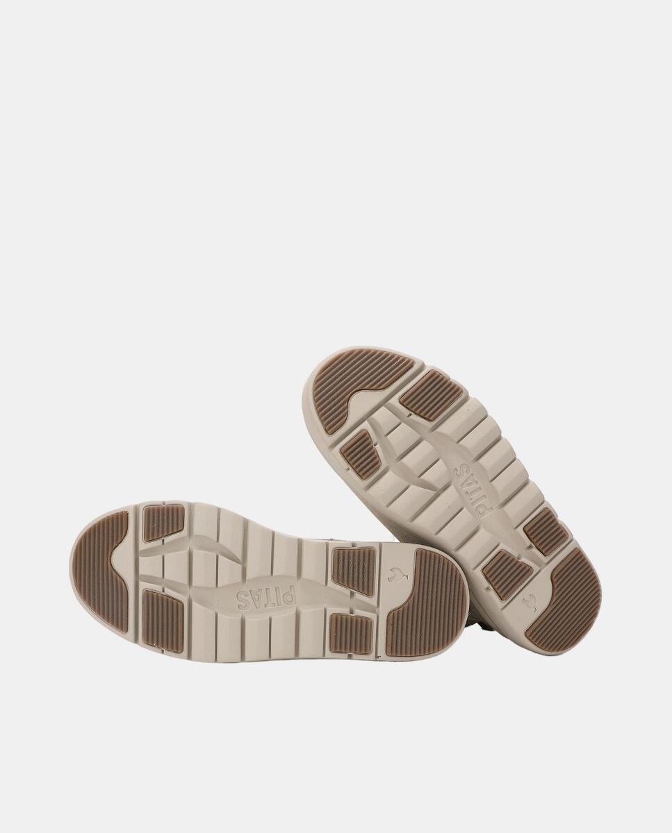 Botas Tipo Chelsea em Pele Hidrófuga Antiderrapante Natural-5