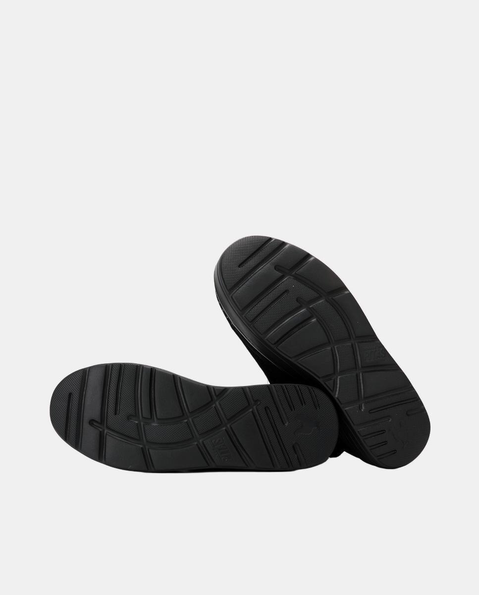 Bota de piel hidrofuga ligera con pelo en su interior - Walk In Pitas - Negro Negro-5