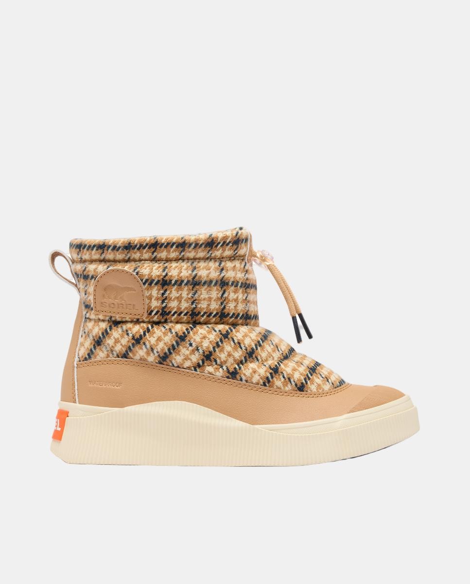 Botas Impermeáveis com Efeito Puffy Castanho-1