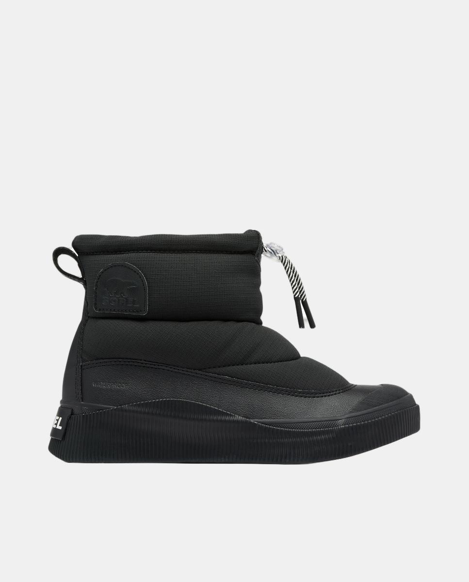 Botas Impermeáveis com Efeito Puffy Preto-1