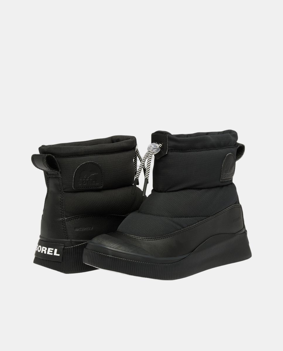 Botas Impermeáveis com Efeito Puffy Preto-2