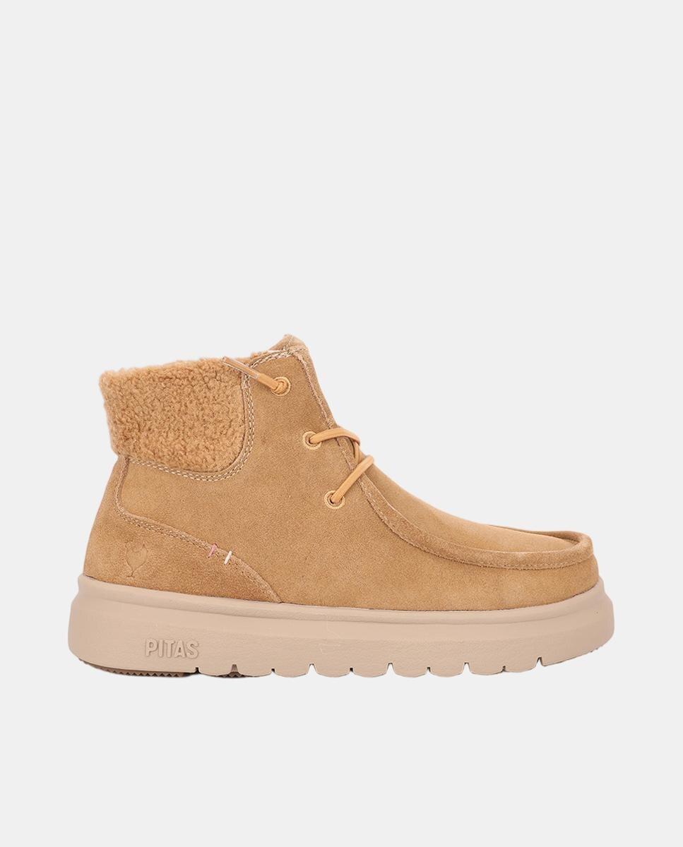 Bota wallabi de piel antideslizante con easy on - Walk In Pitas - Natural Natural-1