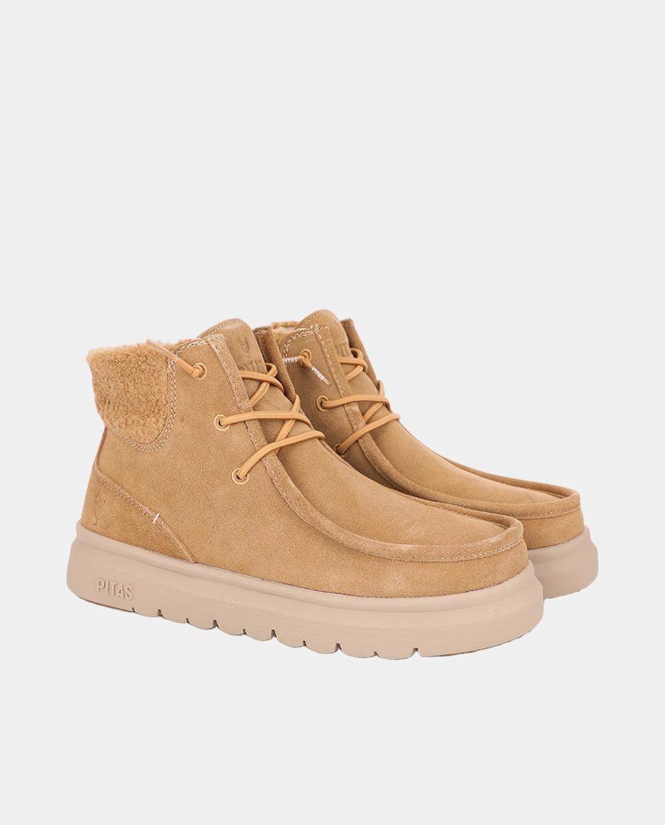 Bota wallabi de piel antideslizante con easy on - Walk In Pitas - Natural Natural-2
