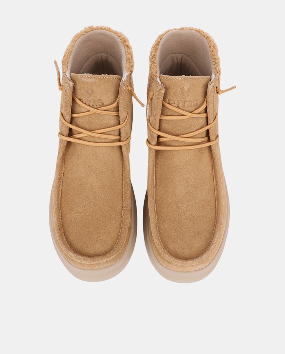 Bota wallabi de piel antideslizante con easy on - Walk In Pitas - Natural Natural-3