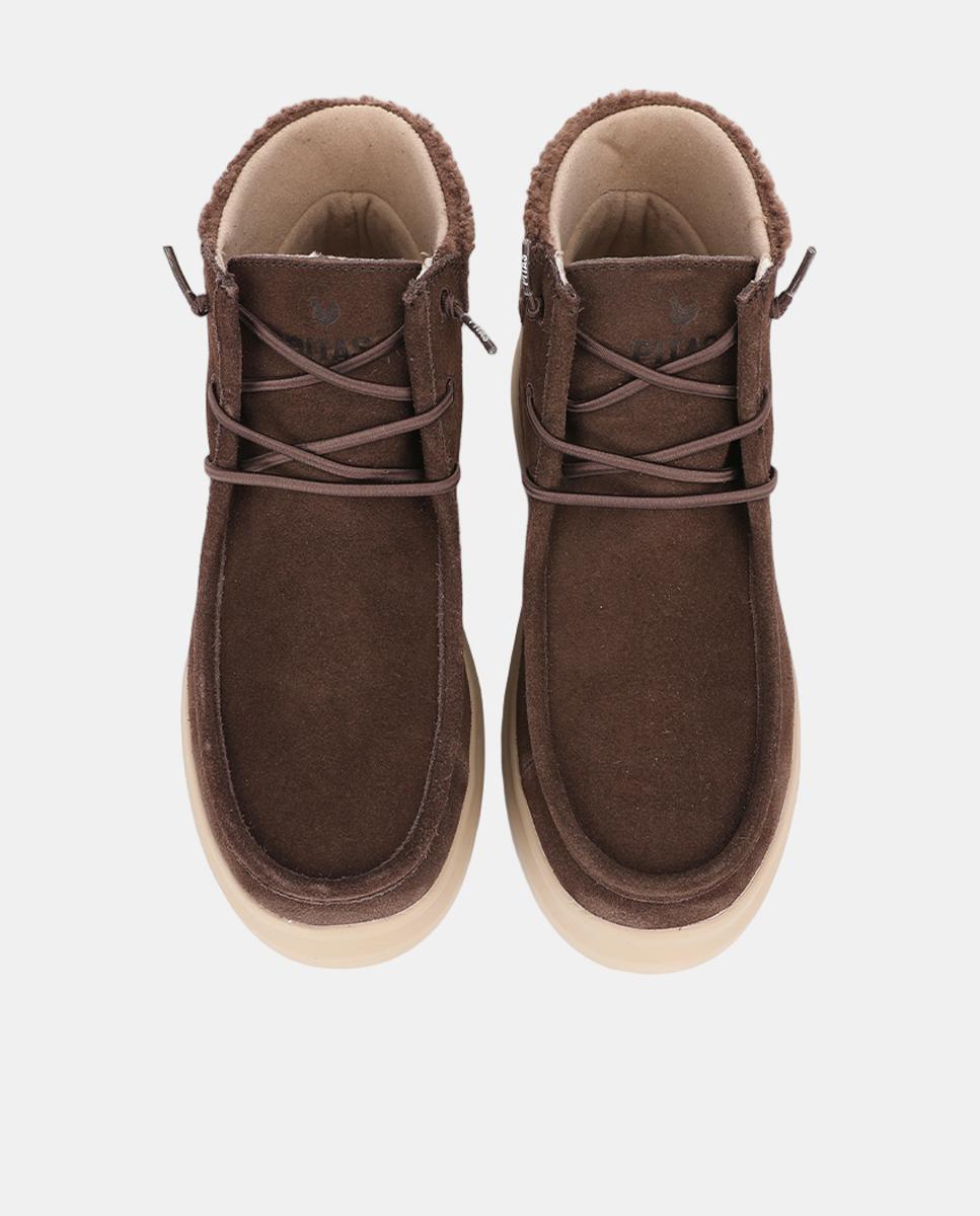 Bota wallabi de piel antideslizante con easy on - Walk In Pitas - Marrón Marrón-3