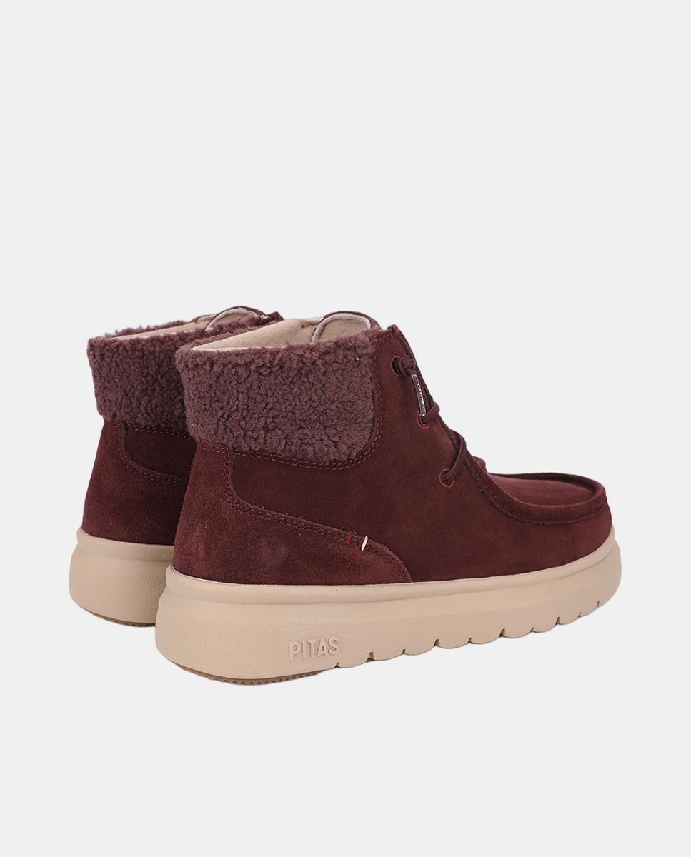 Botas Wallaby em Pele Antiderrapante com Easy-On Vermelho/Grená-3