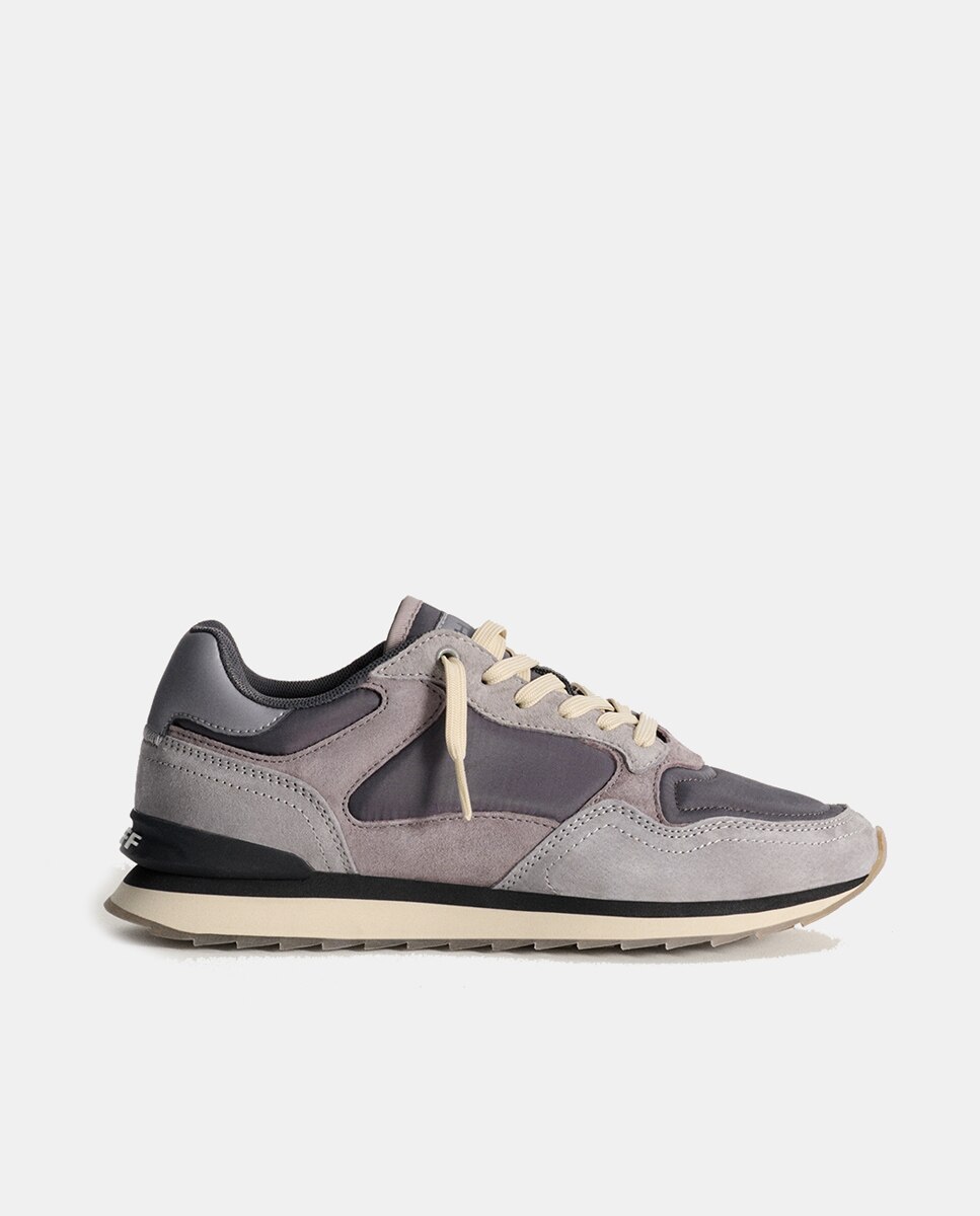 Sapatilhas Desportivas de Pele Berlin Woman Cinzento-1
