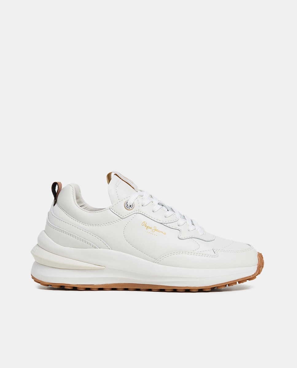 Sapatilhas Winslow com Sola Alta Branco Total-1