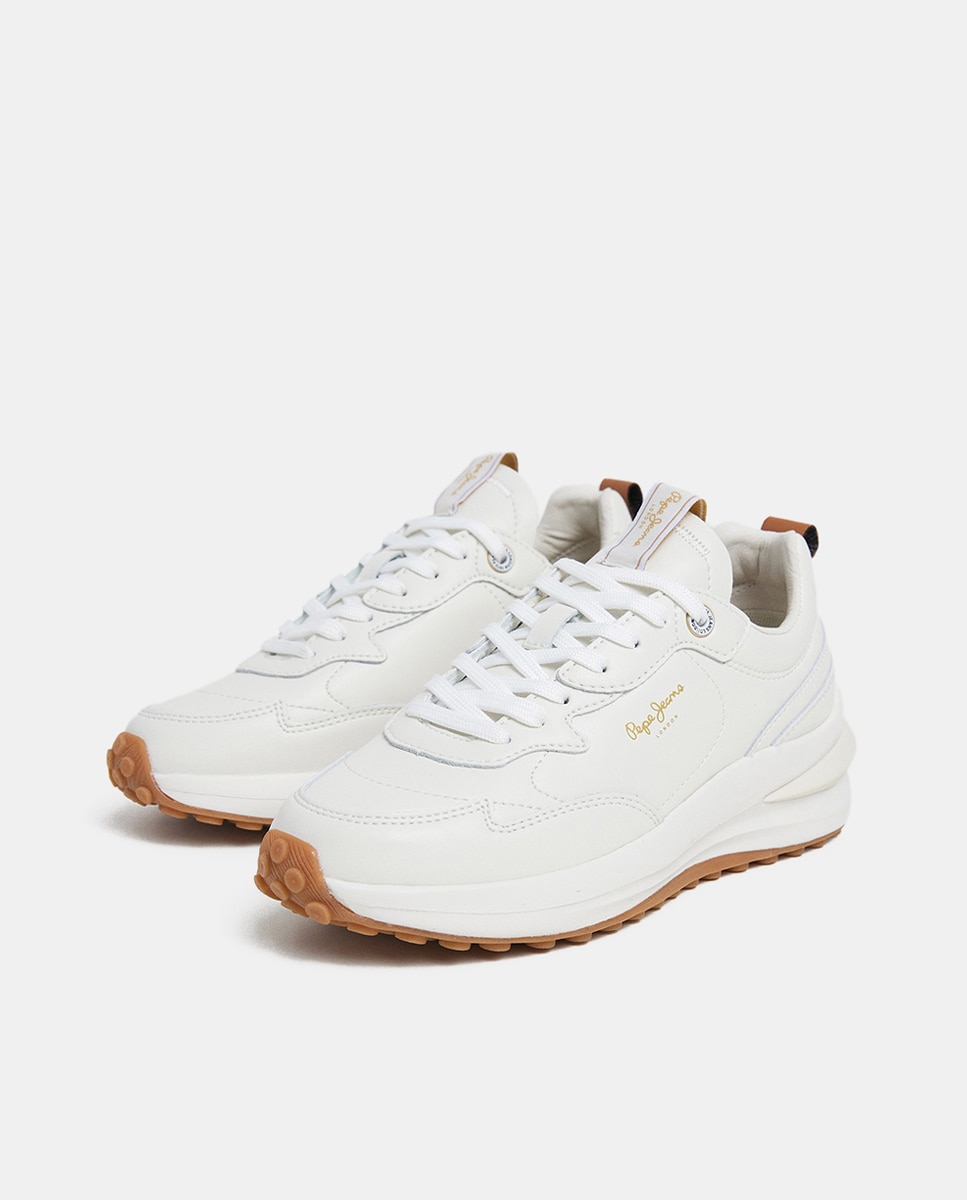 Sapatilhas Winslow com Sola Alta Branco Total-2