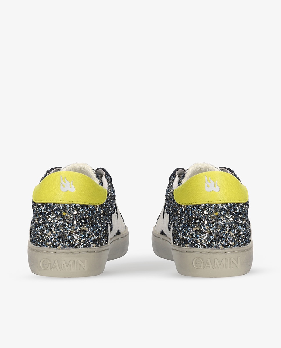 Sapatilhas Baixas Dopamine com Glitter Azul-marinho-3